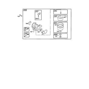 Carburetor/Valve Kit (Ii) Diagram and Parts List for 121700TO121799  Briggs and Stratton Engine